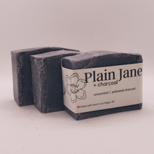 Load image into Gallery viewer, Plain Jane + Charcoal Natural Bar Soap
